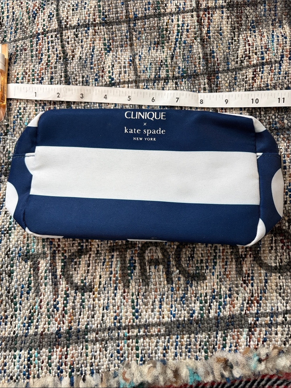 Navy & White Striped Toiletry Pouch